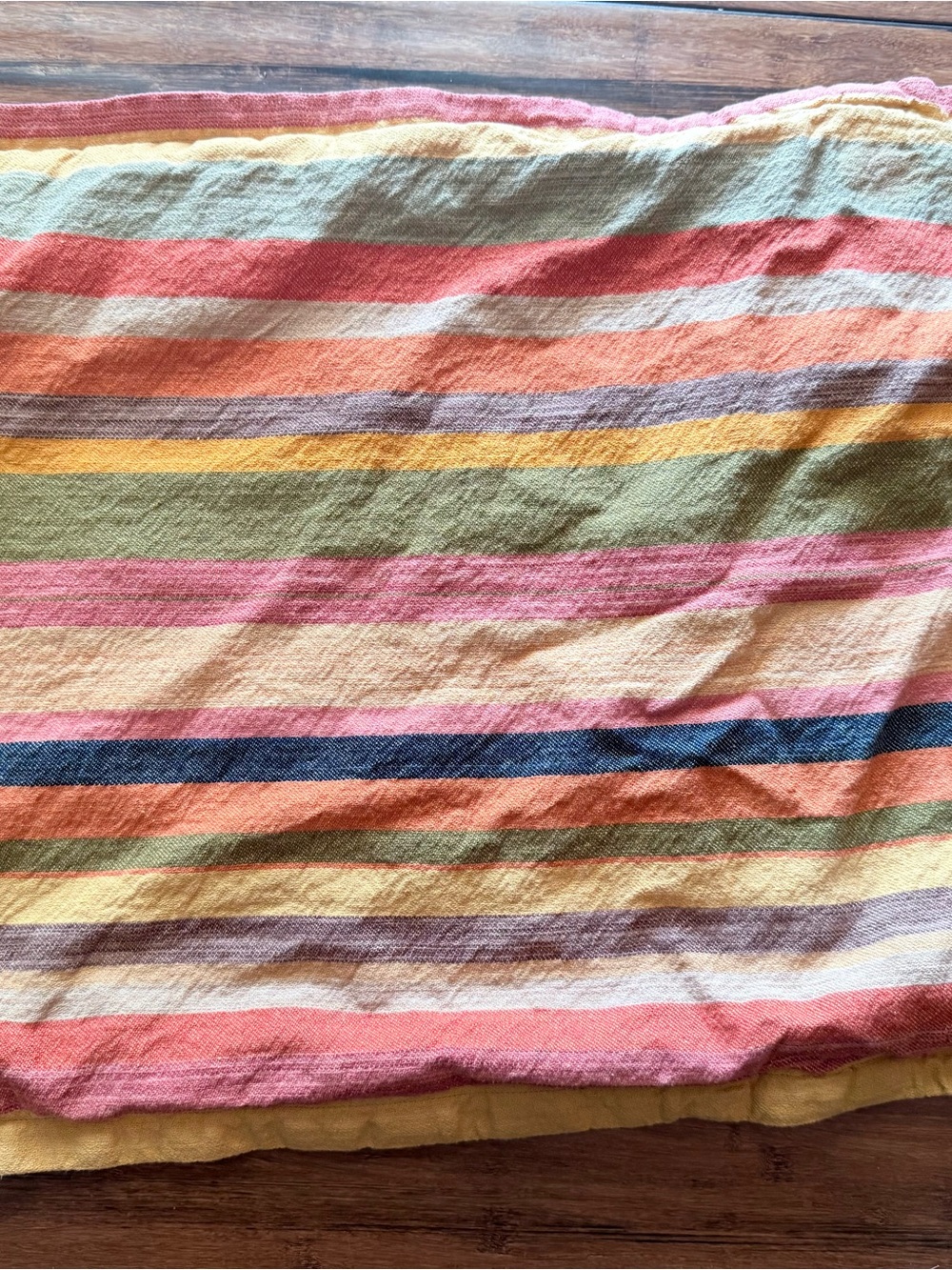 Pottery Barn Multicolor Striped Cotton Standard cotton linen sham
